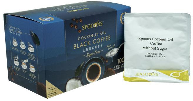 SPOONS HEVCO Sugar Free Black Coffee (15 packs)