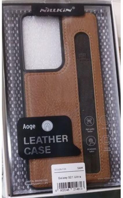 Nillkin Leather Back Case For Samsung Galaxy S21 Ultra - Brown