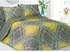 Printed Duvet Cover Cotton Yellow/Green/Violet