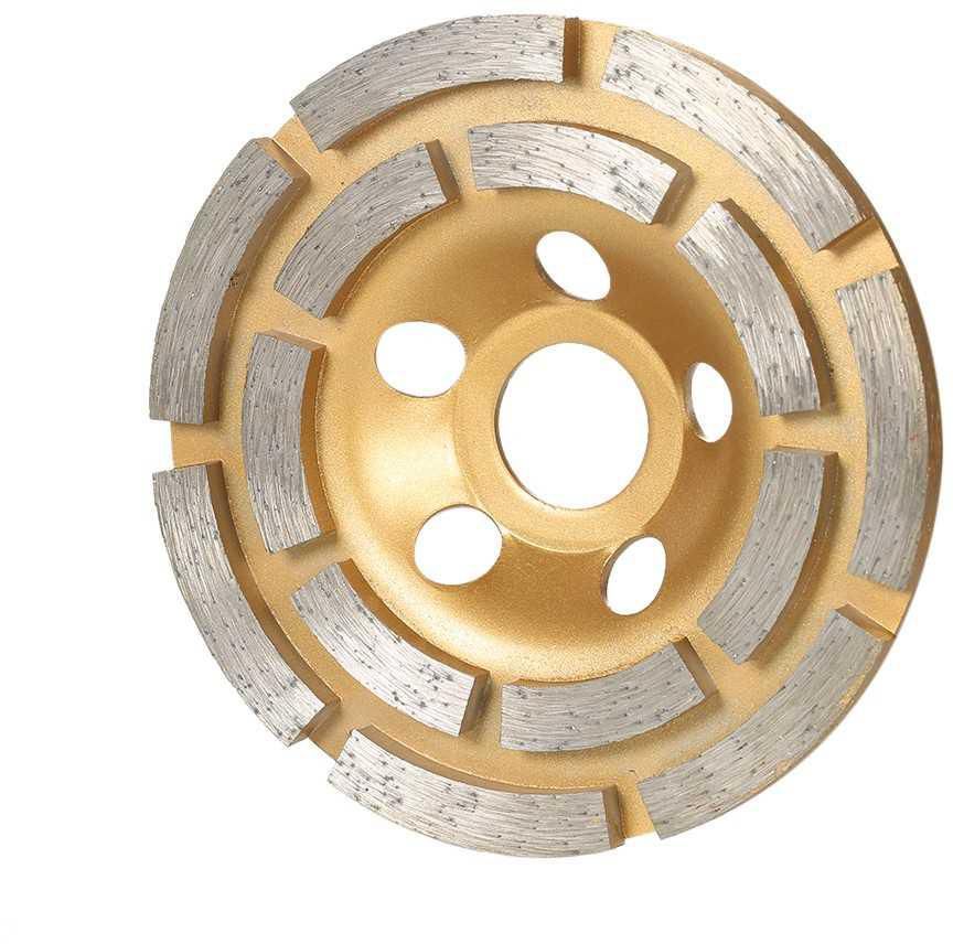 100mm 4" Diamond 2 Row Segment Grinding Wheel Disc Bowl Shape Grinder Cup 20mm