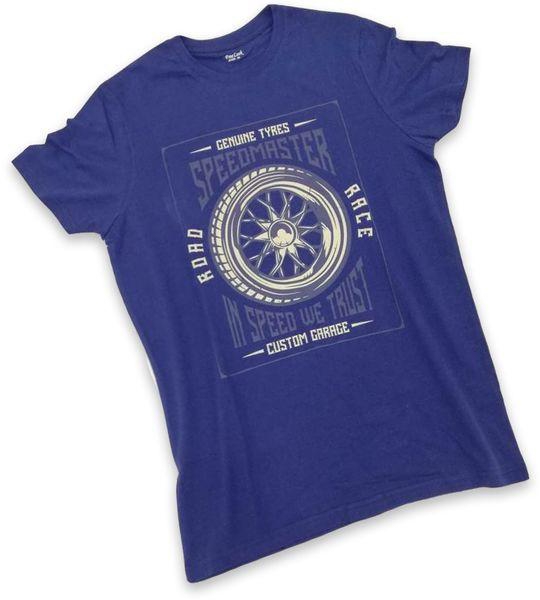 Men's - Cotton Printed T-Shirt-navy