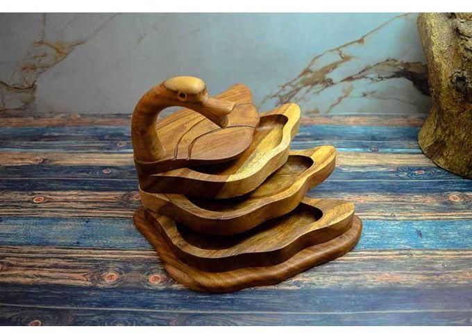Egypt Antiques نحت على شكل بطة صناعة يدوية من الخشب الصحي الوان طبيعية 100% من قلب الشجرة