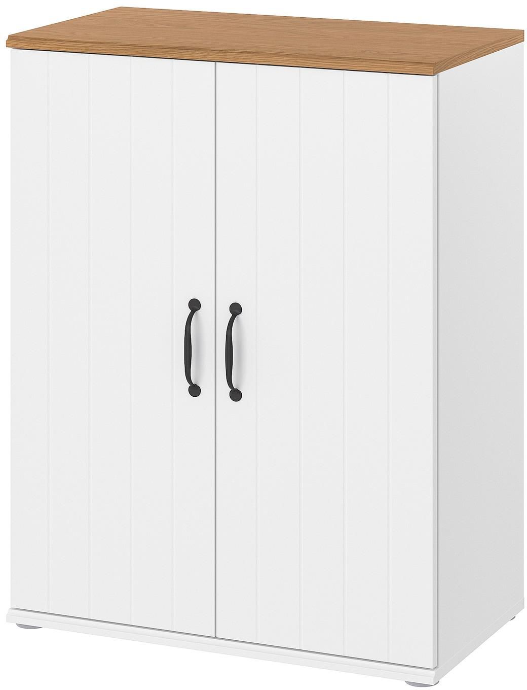 SKRUVBY Cabinet with doors - white 70x90 cm