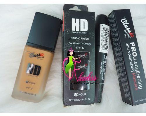 Classic Make Up Classic HD Foundation Colour -05 & Volumizing Mascara-(black)