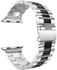 From MHM Store.Stainless Steel Metal Bracelet Watch Band Strap Apple Smart Watch Series 6 - 42/44mm Black/Silver
