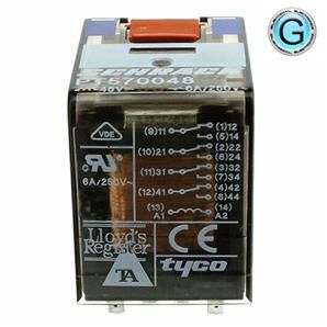 4004-RELAY PT570048 POWER RELAY, 4PDT, 48V DC, 6 A, 14PIN PLUG IN