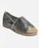 Club Shoes Flat Espadrille - Pewter