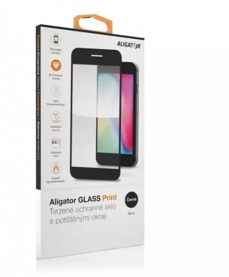 Aligator Protective tempered glass GLASS PRINT Honor Magic 4 Lite, black, full-surface bonding