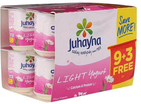 Juhayna Light Yogurt - 105g x 12 Pieces