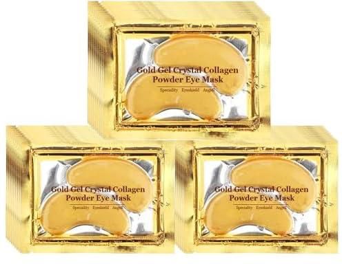 Rotus 30 Pairs Gold Collagen Under Eye Mask Anti-Aging Hyaluronic Acid 24k Gold Eye Patches for Moisturizing & Reducing Dark Circles Puffiness Wrinkles, Luxury Gift for Women and Men (Gold)