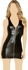 Lingerie - Short Dress - Black - Leather
