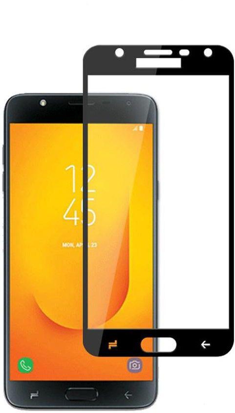 Samsung Galaxy J7 Duo Curved 3D Full Coverage Tempered Glass Screen Protector With Black Frame By Muzz