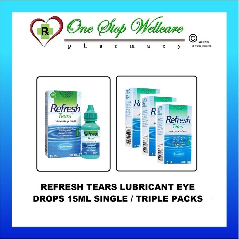 Refresh Tears Lubricant Eye Drops 15ml 1x15ml / 3x15ml (Exp: 05/2024)