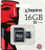 Kingston 16GB Class 10 Micro SD SDHC Card with SD Adapter