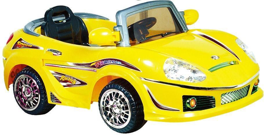 Recharge Ride on Electric Car with Remote Control for Kids, Yellow, 29-698