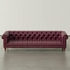 Cameron Leather Sofa - Red \/ Leather