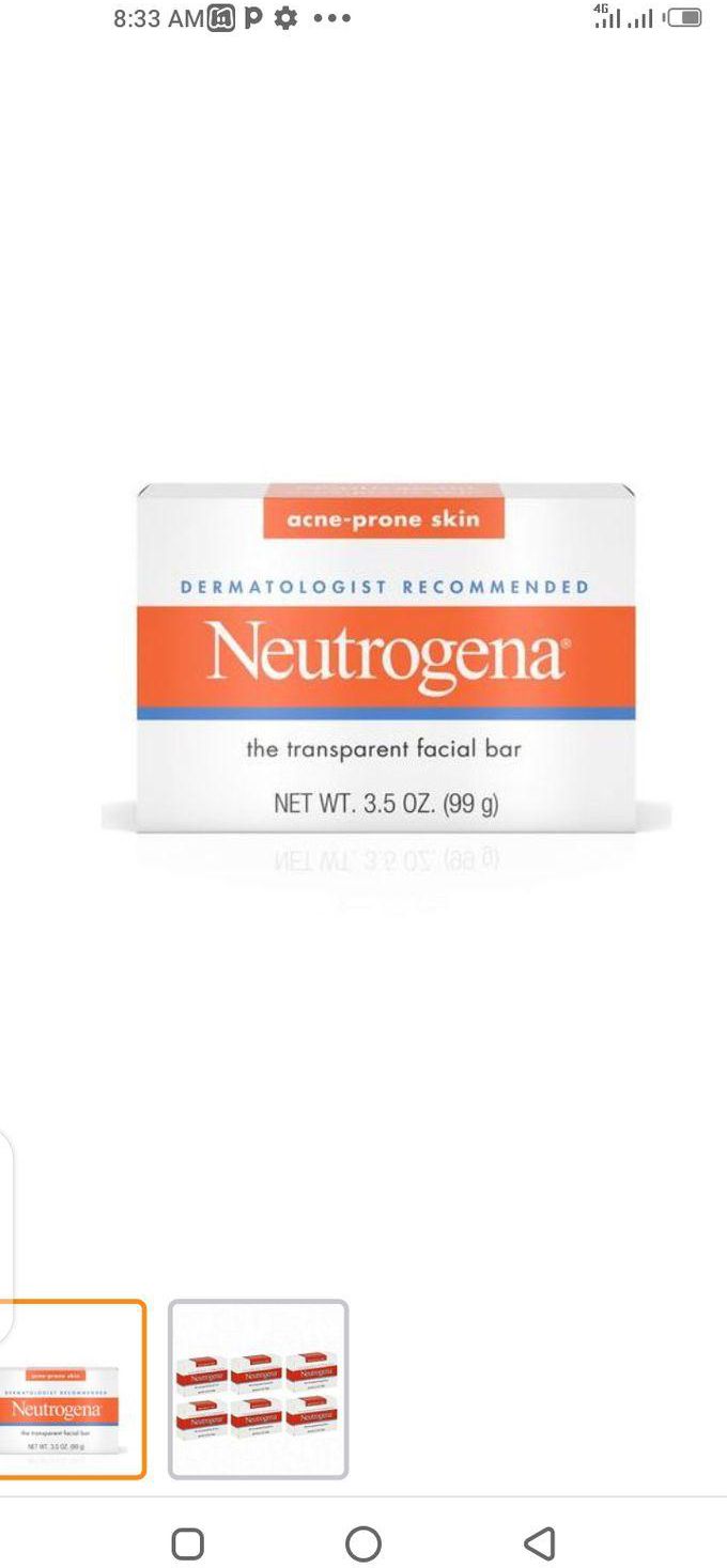 Neutrogena Transparent Facial Bar Soap For Acne & Spots Treatment(Pack Of 6)