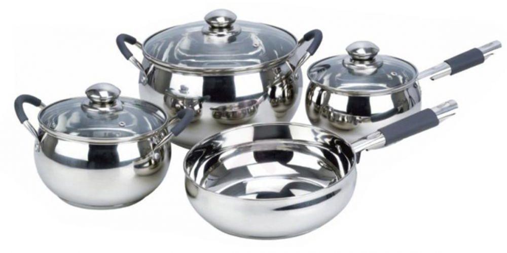 Royal ford Stainless Steel Cookware Set RF5123 7 Pieces, Silver