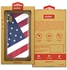 غطاء متين فاخر ذو مظهر غير لامع بطبقة مزدوجة لهاتف آيفون اكس من آبل علم الولايات المتحدة