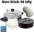 SIGNATURE Non Stick 16 Idly Pot 4 Idli Plate Induction and Gas Stove Compatible