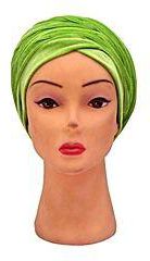 Easy To Wrap Lemon Green Velvet Turban For Ladies