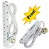 Power King 6 Way Quality Extension Socket With A 3M Cable + Free 4-Way Extension Cable