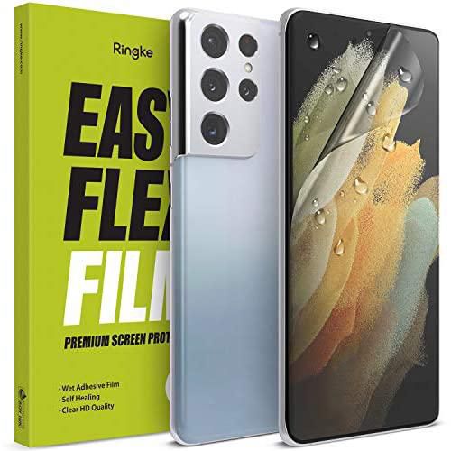 Ringke Easy Flex compatible with the Galaxy S21 Ultra Screen Protector, Wet Installation Protective Film - 2 Pack
