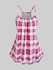 Plus Size Broderie Anglaise Ruffles Cinched Short Top and Asymmetric Plaid Tank Top Set - 2x | Us 18-20