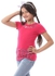 Andora Girls Round Neck Printed "Smile" Fuchsia T-Shirt