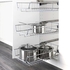 METOD / MAXIMERA خزانة مع سلة معدنية/درج/باب, أبيض/Bodbyn رمادي, ‎40x60 سم‏ - IKEA