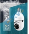 PTZ Wifi IP Mini Camera E27 Bulb Security Surveillance Smart Home Monitoring CCTV LED IR Light