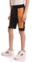 Andora Bi-Tone Verical Color Block Shorts - Orange & Black