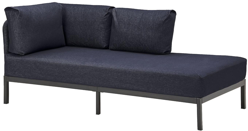 RÅVAROR Day-bed with 1 mattress - dark blue/Hamarvik firm 90x200 cm