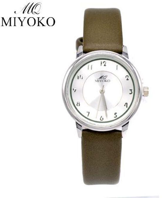 Miyoko Women Leather Watch -Grey
