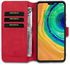 For Huawei Mate 30 DG.MING Retro Oil Side Horizontal Flip Case With Holder & Card Slots & Wallet(Red)