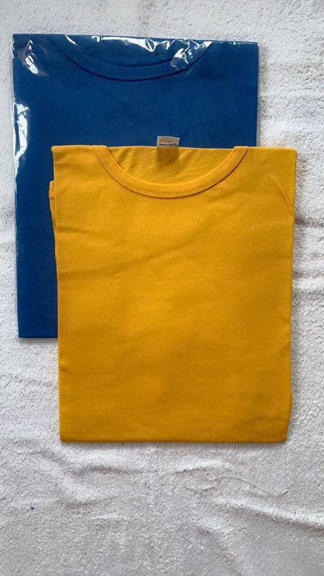 Men's Turkish Plain Polo T-Shirt (M/L/XL/XXL)- Yellow & Blue