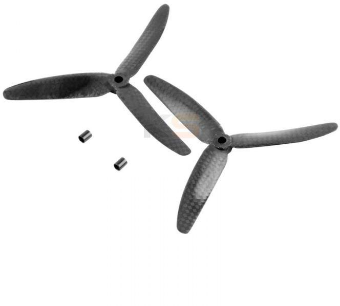 5030 5x3" Carbon Fiber 3-Blade Propeller Prop CW/CCW For RC Mini Quadcopt 1Pair