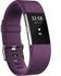 Fitbit Charge 2 Heart Rate and Fitness Wristband - Small Plum Silver