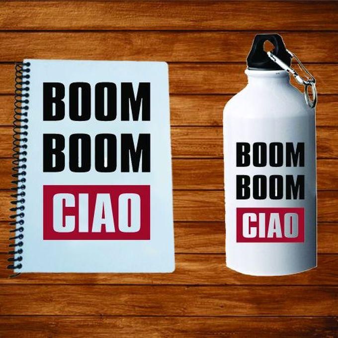 Boom Boom Ciao Note Book + Water Bottle - 500ml
