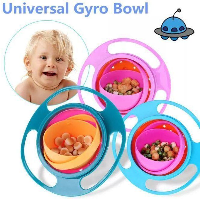 Non-spill Toddler Gyro Bowl/Rotating Toddler Bowl
