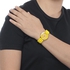 Geneva Women's Yellow Dial Silicone Band Watch [KMP120]