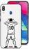 Samsung Galaxy M20 Protective Case Cover Messi Sketch