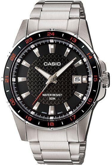Casio Enticer Men's Black Dial Stainless Steel Band Watch [MTP-1290D-1A1]