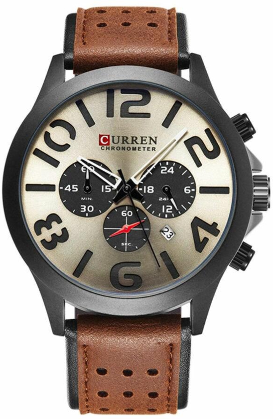 Curren Men&#39;s Leather Analog Watch 652Lm040 030