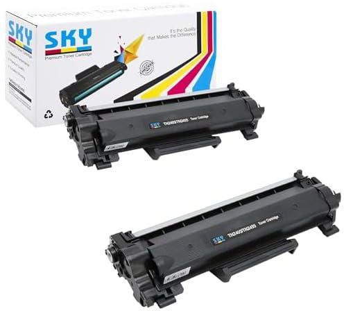 SKY 2-PCS TN2405 Compatible Toner Cartridge Replacement for Brother TN-2405 TN-2455 Work for Brother HL-L2335D HL-L2370DN DCP-L2535D DCP-L2550DW HL-2375DW MFC-L2715DW MFC-L2750DW