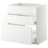 METOD / MAXIMERA Base cab f sink+3 fronts/2 drawers, white/Veddinge white, 80x60 cm - IKEA