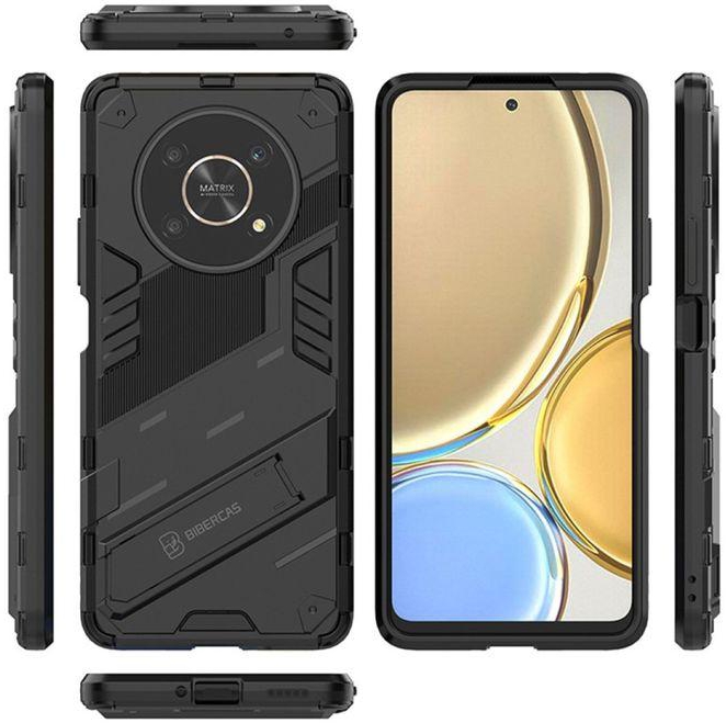 Honor X9 5G, Cover With Built-in Backrest, Anti-slip, And Shock Absorbent - Black