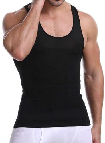 Mens Body Shaper Tummy Slimming Sheath Abdomen Shapewear Compression Shirts Gynecomastia Corset Waist Trainer Belt Fitness TopsWhiteM_ with two years guarantee of satisfaction and quality