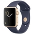 Apple Watch Series 2, 42mm Gold Aluminum Case with Midnight Blue Sport Band