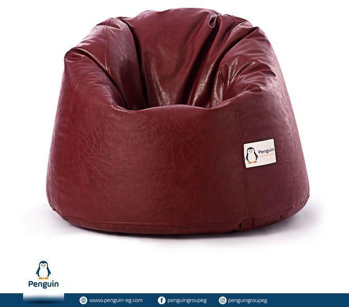 Penguin Comfort Bean Bag Leather - 70*95 - Dark Red